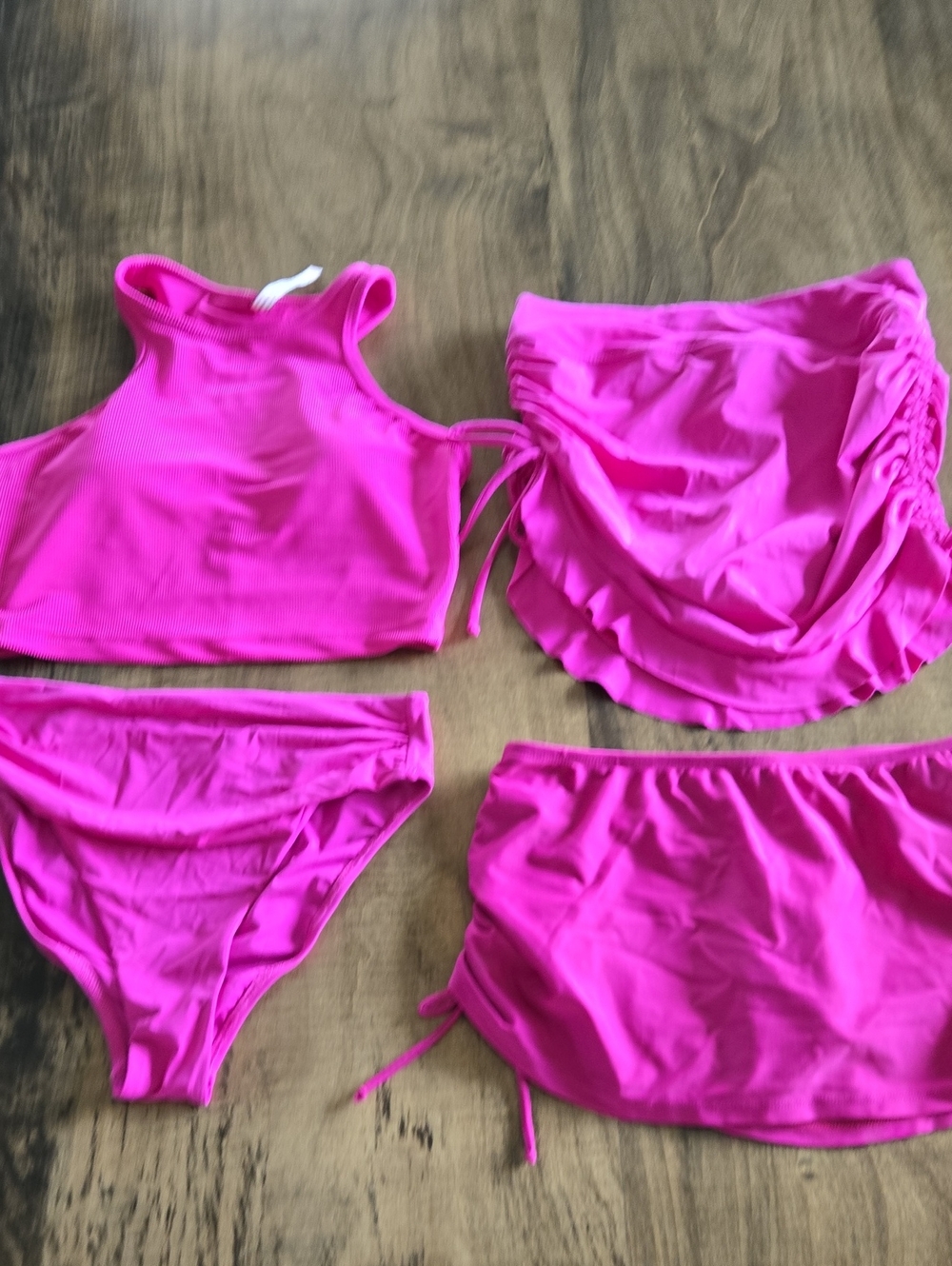 NWOT Hot Pink Swim Set - 4 Piece Bikini
